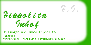 hippolita inhof business card